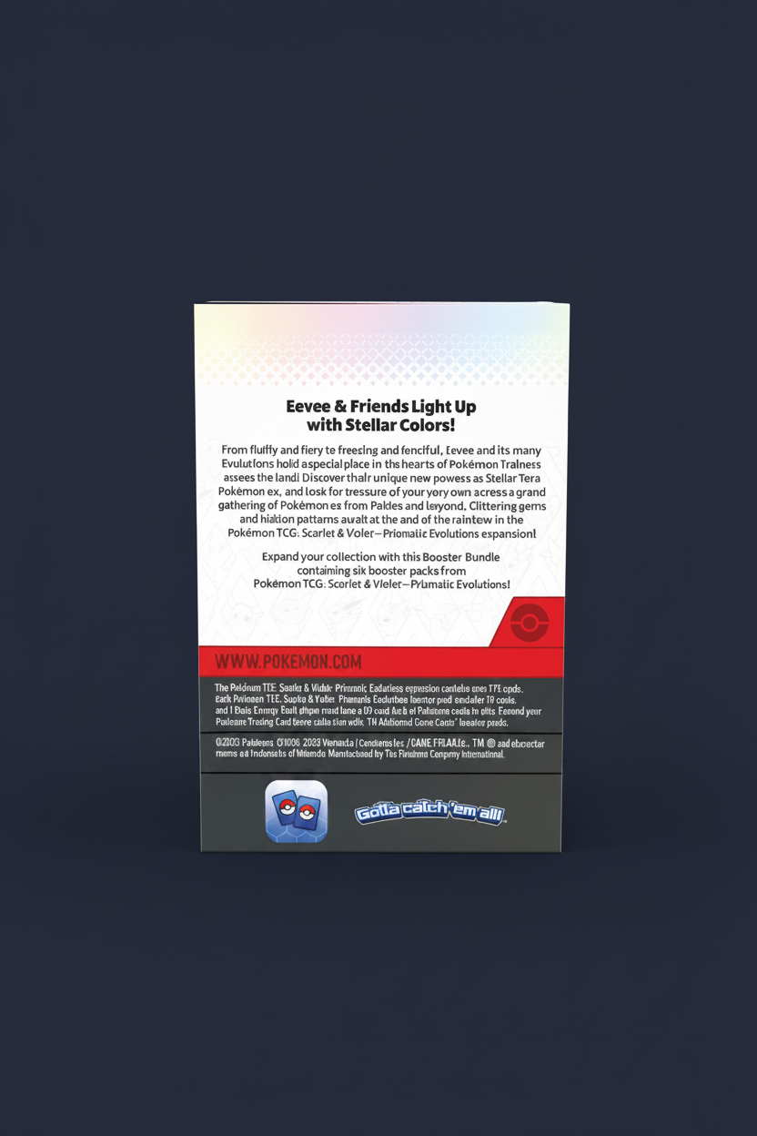 Prismatic Evolutions Booster Bundle - Back